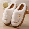 2026 Pantuflas de Algodón para Hombre Invierno Nuevo Estilo Hogar Interior Antideslizantes Suela Gruesa Cálidas Pantuflas Peludas para Mujer Pareja