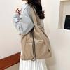 Bolsa grande casual feminina 2025 nova moda veludo cotelê bolsa de ombro grande capacidade bolsa transversal classe viajante
