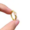 Anillo Estilo Antiguo Flor de Durazno Registro de Primavera Duraznito Borracho Anillo para Dedo Flor Fresca Anillo para Dedo Índice Esmaltado Venta Directa de Fábrica
