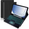 Adecuado para Samsung A9Plus Teclado Bluetooth Retroiluminado Sensible al Tacto S6Lite Tableta Funda Protectora A8 Ranura para Lápiz Funda de Cuero