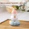 Adorno de Mascota de Té de Calabaza Giratoria con Esmalte de Cristal Cerámico, Modelo Popular en Línea, Decoración de Escritorio Colorida, Regalo Creativo
