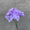 Flores artificiais roxas buquê artesanal flores de seda para casamento flores decorativas artificiais atacado arranjo de flores para casamento