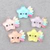 Pegamento Crema Accesorios de Resina Arcoíris Cara Sonriente Diadema DIY Estrella de Cinco Puntas Accesorios de Paleta de Hielo Accesorios para el Cabello Materiales Charms DIY para Zapatos