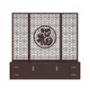 Divisória de Parede Tela Estilo Chinês Novo Madeira Maciça Sala de Estar Entrada da Casa Gabinete de TV Tudo-em-Um Rack de Armazenamento Relevo