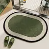 Alfombra de Piso Retro Estilo Francés para Baño, Alfombra Antideslizante para Entrada de Baño, Fácil de Mantener, Felpudo Absorbente de Agua, Alfombra de Piso Doméstica de Tierra de Diatomeas