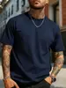 Comercio Exterior de Amazon Europeo y Americano Transfronterizo Verano Color Sólido Cuello Redondo Algodón Casual Deportivo Running Top Sencillo Manga Corta