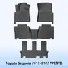 Adecuado para Toyota Sequoia 2012-2022 Alfombrillas 3D para todo tipo de clima de TPE y Alfombrilla para maletero
