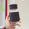 Vaso Refrescante Resistente al Calor Estilo Coreano para Mujeres con Cordón Portátil para Pausa del Té Taza de Té de Flores Vaso de Agua Simple para Hombres de Negocios