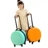 Equipaje infantil para niño y niña pequeño 18 pulgadas maleta con carrito de dibujos animados rueda universal lindo logo de maleta