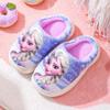Pantuflas de Algodón para Niña Princesa Elsa Invierno Nuevo Estilo Pantuflas de Felpa para Niños Suela Suave Antideslizantes Zapatos de Algodón para Interior