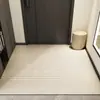 Tapete de Porta Antiaderente para Entrada, PVC Impermeável, Lavável com Pano, Tapete de Chão Sem Lavagem, Carpete de Couro Ultra-Fino Antiderrapante para Batente de Porta