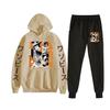 Transfronteiriço One Piece One Piece impresso terno esportivo casual masculino com capuz moletom de duas peças sportswear