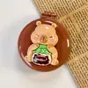Estilo ins lindo oso peine cojín de aire peine espejo plegable peine portátil masaje airbag peine mini espejo de maquillaje venta al por mayor