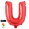 16 pulgadas Grande Rojo Perforado Imitación Hermoso Alfanumérico A~Z 0-9 Habitación de Boda Decoración de Cumpleaños Arreglo Globos