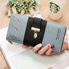 Yamashi coreano-estilo emendado cor nova longa 20% dobrando oca folha carteira carteira feminina clutch bolsa de telefone móvel