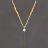 Colar com pingente banhado a ouro feito à mão com fio fino para mulheres, adequado para pingentes de jade ou Buda