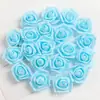 Flores de Espuma de 7 cm, Guirnalda de Luces de Flores Artificiales Rosas, Cabezas de Flor de Rosa de Eva Perforadas, Decoración de Caja de Dulces para Bodas, Flores Artificiales al por Mayor