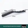 Escova de limpeza tipo escova de dentes com fio de aço grande 9 polegadas escova removedora de ferrugem de superfície industrial cabo de plástico escova de fio de aço inoxidável