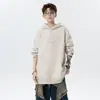 Sudadera Pesada con Bordado 3D Lavada a la Piedra y Desgastada para Hombre Tallas Grandes, Nueva para Otoño/Invierno 2026 para Adolescentes