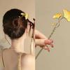 Horquilla de Cabello con Esmalte Goteante Estilo Nacional Horquilla de Flor de Loto Exquisita Moderna Simple Diaria Placa para el Cabello Horquilla Accesorios para Hanfu Cheongsam Adornos para la Cabeza