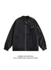 Jaqueta Aviador Retrô Americana para Homens, Novo Estilo Outono, Marca Tendência, High Street, Multi-Zíper, Nicho, Jaqueta Baseball de Caimento Solto