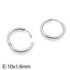 Brincos Redondos Banhados a Ouro 18K Transfronteiriços Design Nicho Versátil Aço Inoxidável 304 Brincos de Argola para Homens e Mulheres