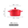 Tazón Cerámico Doble Asa con Tapa, Taza para Estofado, Tazón Doble Pared para Leche Desayuno Huevo al Vapor Pudín, Molde para Hornear, Tazón Pequeño para Niños