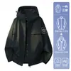 Jaqueta esportiva outdoor três em um Tecyun masculina para outono/primavera, à prova de vento e resistente à água, adequada para caminhadas e viagens