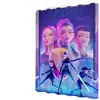 Cortina de Ducha con Patrón de Collage Estilo Tech de Grupo Femenino Exclusivo Transfronterizo Huntrx, Tela para Baño, Sin Taladro con 12 Ganchos