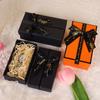 Caja de Embalaje para Lápiz Labial Cubierta Cielo y Tierra con Lazo, Exquisita Caja de Regalo para Novia, Brillo Labial, Perfume, Joyería, Pequeña Caja de Regalo, Lista para la Venta