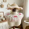 Sombrero de Paja con Encaje para Gato Mascota Perro Collar con Lazo en Forma de Corazón para Perros Pequeños y Medianos Teddy Sombrero de Sol para Playa Decoración