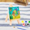 Navidad Acción de Gracias Regalo Decoración Manualidades Artesanías de Madera Mini Caballete Creativo Pintura al Óleo Lienzo Blanco
