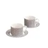 Conjunto de Xícara e Pires para Café de Porcelana Óssea Família H Criativa Xícara de Chá com Pires Doméstico Simples Cerâmica para Chá Perfumado Atacado Transfronteiriço