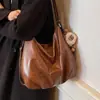 Bolso Tote de Piel Suave Retro Maillard 2025, Mochila Casual de Moda para Estudiante, Viajes Escolares, Gran Capacidad