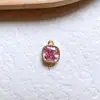 Accesorios para Joyería DIY Chapado en Cobre Color Oro Alto Retención de Color Microincrustado Circonita Cuadrada Colgante Pendientes Collar Material Hecho a Mano Colgante