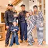 Venta Caliente de Halloween Traje de Uniforme de Prisión Traje de Uniforme de Prisión Familiar Hombres y Mujeres Rayas Celda Disfraz de Cosplay