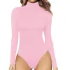 Macacão sexy feminino transfronteiriço 2026 body justo AliExpress segunda pele Amazon feminino gola alta fio dental
