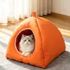 Casa para Gatos Nueva Yurta Mongol Otoño/Invierno 2026, Casa Calabaza Cálida Cerrada para Gatitos, Casa para Mascotas para Perros