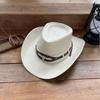 Sombrero Cowboy Nuevo de Verano Transfronterizo Sombrero Romano Retro para Montar Grande Sombrero de Sol para Acampar a Caballo Sombrero Grande para Montar Sombrero Occidental