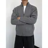 Novos suéteres de tricô outono e inverno para homens e casais, jaquetas cardigã, tricô trançado em ponto de arroz, estilo trendy old money, atacado de fábrica transfronteiriço