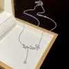 Collar de Perlas Mariposa Fresco y Dulce Joyería para Mujer, Cadena para Clavícula de Borla con Colgante de Circonita de Lujo Ligero Nicho de Gama Alta