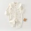 Mameluco para Bebé para Primavera y Otoño, Algodón Puro Clase A, Sin Costuras, para Bebés Niñas Recién Nacidas, Apertura Frontal, Ribete de Encaje, Ropa para Gatear