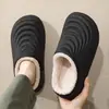Pantuflas de Algodón Impermeables para Mujer, Pantuflas de Algodón para el Hogar de Invierno, Zapatos de Algodón Cálidos con Forro de Felpa para Interiores, Suela Suave, Pantuflas Cómodas y Antideslizantes para Hombre