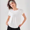 Ropa Deportiva Yoga Tops para Mujer Nueva Camiseta Slim de Manga Corta Pilates Correr Entrenamiento Holgada Secado Rápido Ropa Fitness