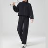 Novo Conjunto de Roupa de Yoga Quente de Veludo Fino Outono e Inverno, à Prova de Vento e Resistente ao Frio, Roupa Fitness Casual Solta, Conjunto de Duas Peças Espessado