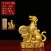 Lingote de Cobre Dinero Perro Doce Animales del Zodiaco Figura de Perro Pug Adorno para Tienda Hogar Sala de Estar Decoración