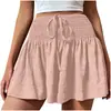 2025 Moda Verão Feminina Europeia e Americana Amazon Transfronteiriça Shorts Esportivos Lisos com Cordão