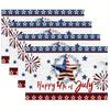 TEMU mais vendido Jogo americano estampado Dia da Independência Americana carro xadrez preto e branco estrela anão à prova de calor antiderrapante decoração de mesa