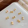 Mini Acessórios de Arte para Unhas Laço de Liga Dopamina Exquisito Laço Tridimensional Diamante de Unha Decoração Simples Atacado