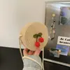 Nova Bolsa Infantil, Mochila Transversal Fofa para Bebê, Bolsa Redonda Pequena, Bolsa de Palha para Praia, Porta-Moedas Mini de Frutas, Transfronteiriça